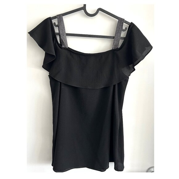 Tahari Black Top Sz S/M - Picture 3 of 9